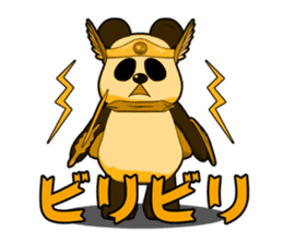 Panderson! Panda brave man sticker #7378956