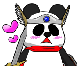 Panderson! Panda brave man sticker #7378957