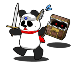 Panderson! Panda brave man sticker #7378959
