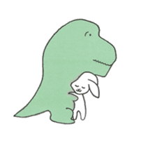 Miss She and the T-rex sticker #7378974