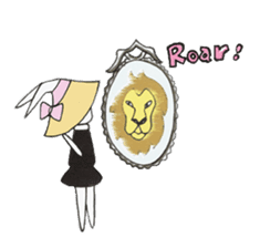 Miss She and the T-rex sticker #7378990