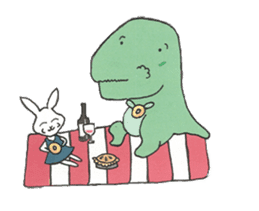 Miss She and the T-rex sticker #7378996