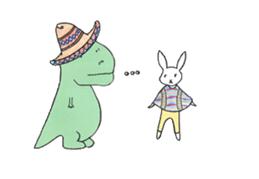 Miss She and the T-rex sticker #7379002