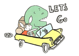 Miss She and the T-rex sticker #7379008