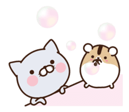 Nya-kichi, and Hamuzo(cheer up ver.) sticker #7380251