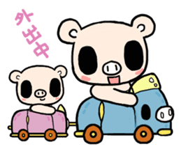 Cute fairy pig sticker #7380377