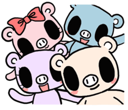 Cute fairy pig sticker #7380390