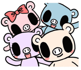 Cute fairy pig sticker #7380390