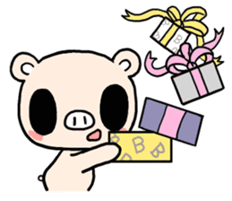 Cute fairy pig sticker #7380391