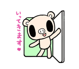 Cute fairy pig sticker #7380399