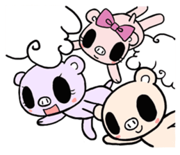 Cute fairy pig sticker #7380403