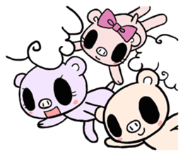 Cute fairy pig sticker #7380403