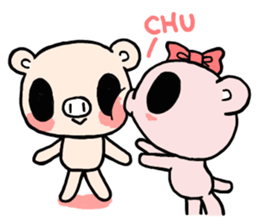 Cute fairy pig sticker #7380408