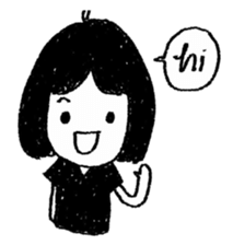 wacky girl in black sticker #7380932