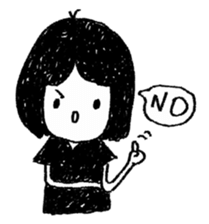 wacky girl in black sticker #7380934