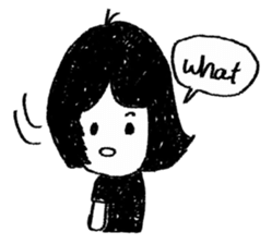 wacky girl in black sticker #7380935