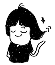 wacky girl in black sticker #7380937