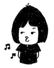 wacky girl in black sticker #7380938