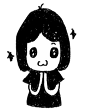 wacky girl in black sticker #7380939