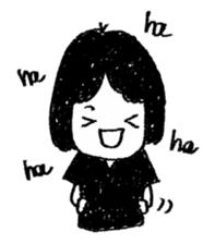 wacky girl in black sticker #7380940
