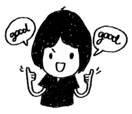 wacky girl in black sticker #7380941