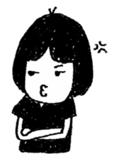 wacky girl in black sticker #7380944