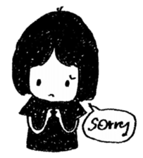 wacky girl in black sticker #7380945