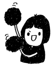 wacky girl in black sticker #7380946