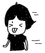 wacky girl in black sticker #7380947