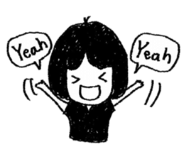 wacky girl in black sticker #7380948