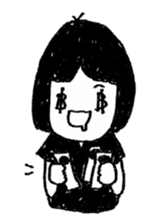 wacky girl in black sticker #7380949