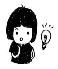 wacky girl in black sticker #7380951