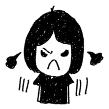 wacky girl in black sticker #7380952