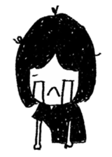 wacky girl in black sticker #7380953