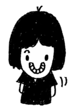 wacky girl in black sticker #7380955