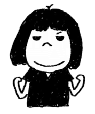 wacky girl in black sticker #7380957