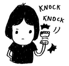 wacky girl in black sticker #7380958