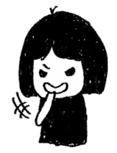 wacky girl in black sticker #7380959