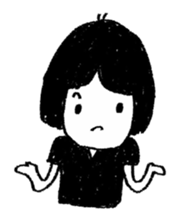 wacky girl in black sticker #7380960