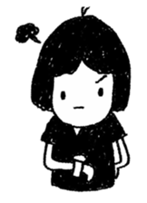 wacky girl in black sticker #7380961