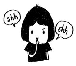 wacky girl in black sticker #7380963