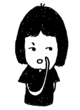 wacky girl in black sticker #7380964