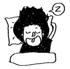 wacky girl in black sticker #7380970