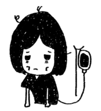 wacky girl in black sticker #7380971