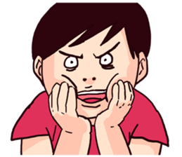 strange faces in the world sticker #7381043