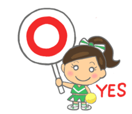 Cheerleader Sticker Green Uniform sticker #7381772