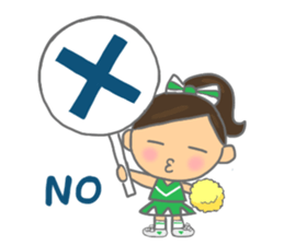 Cheerleader Sticker Green Uniform sticker #7381773