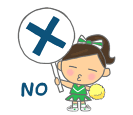 Cheerleader Sticker Green Uniform sticker #7381773