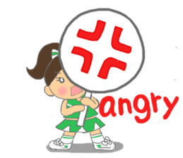 Cheerleader Sticker Green Uniform sticker #7381774