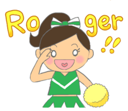 Cheerleader Sticker Green Uniform sticker #7381775